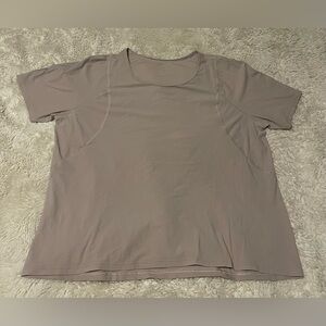 Lululemon Shirt Womens Outrun the Heat UV Protection Running Stretch Gray sz 10